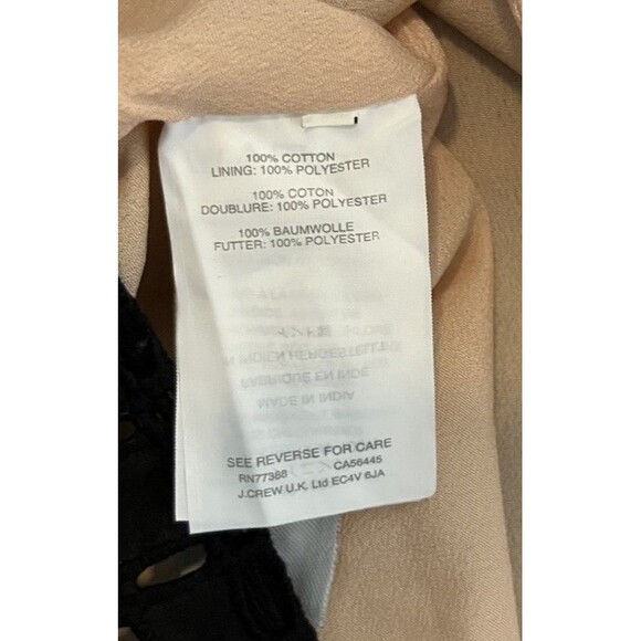 J Crew Black Nude One Shoulder Eyelet Blouse Size 00 - Picture 6 of 8